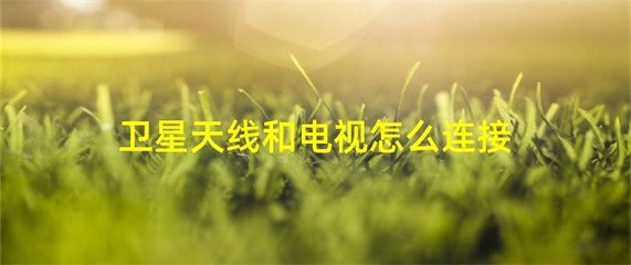 卫星天线与电视连接音视频线全攻略